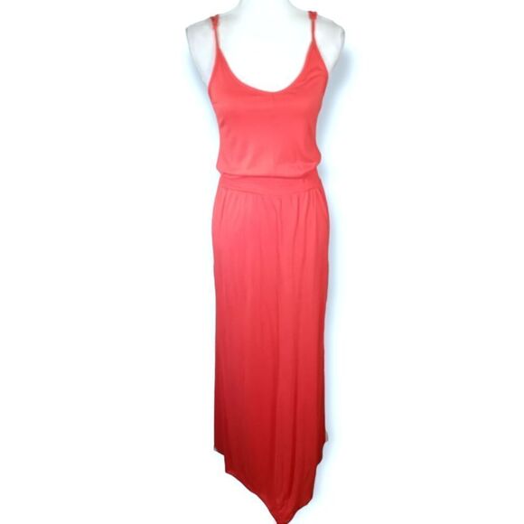 OLD NAVY CORAL/ORANGE MAXI DRESS SZ.XS EUC - Picture 1 of 8